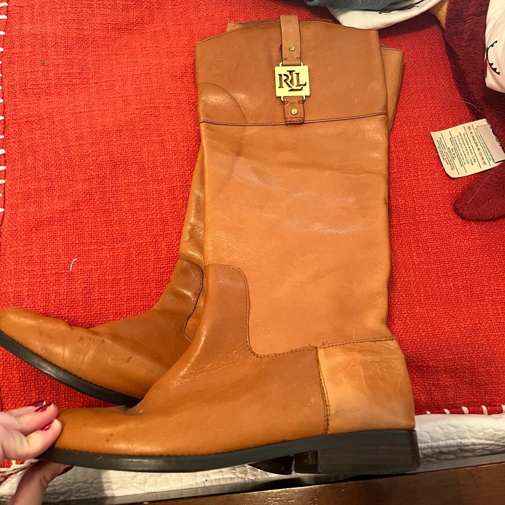 Ralph Lauren Camel colored riding boots